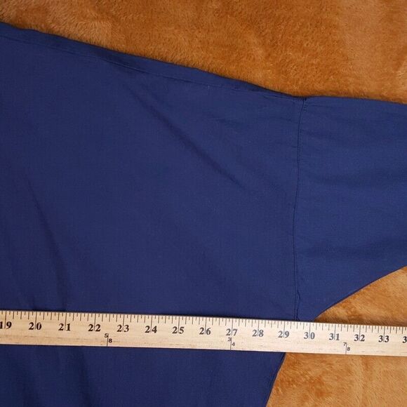 PEOPLE TREE Womens Top Medium Blue 1/4 Button Pullover Collared Tunic Organic - Picture 6 of 8